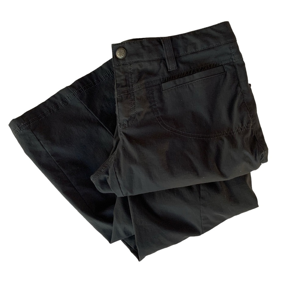 Athleta Dipper Black Stretch Nylon Wide Leg Hiking Cargo Pants Size 6